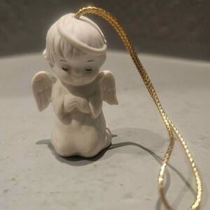 Ceramic Angel Ornament Enesco Holly Babes Praying Angel